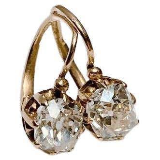 Antique Old Mine Diamond Earrings For Sale at 1stDibs