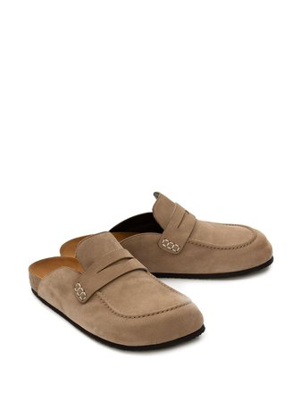 JW Anderson Suede Loafer Mules - Farfetch