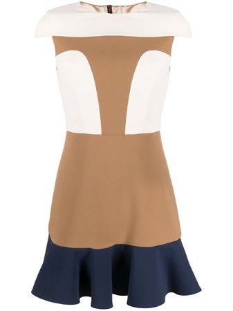 Elisabetta Franchi colour-block Mini Dress - Farfetch