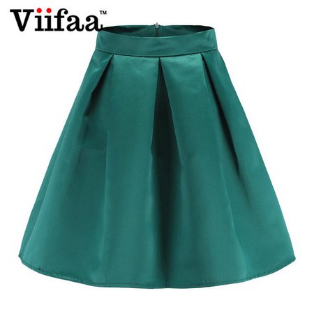 Viifaa Green Mini Skirt Silky High Waist School Skirts Womens 2018 Summer Streetwear A Line Short Pleated Skirt-in Skirts from Women's Clothing & Accessories on Aliexpress.com | Alibaba Group