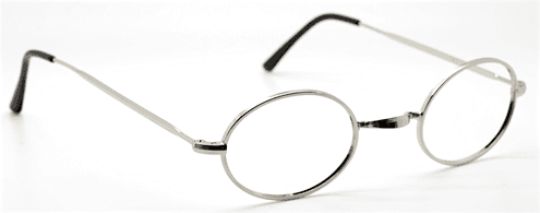 NHS Style Small Silver Oval 'Warwick Bridge' Glasses by Beuren 40mm - 46mm Eyesize
