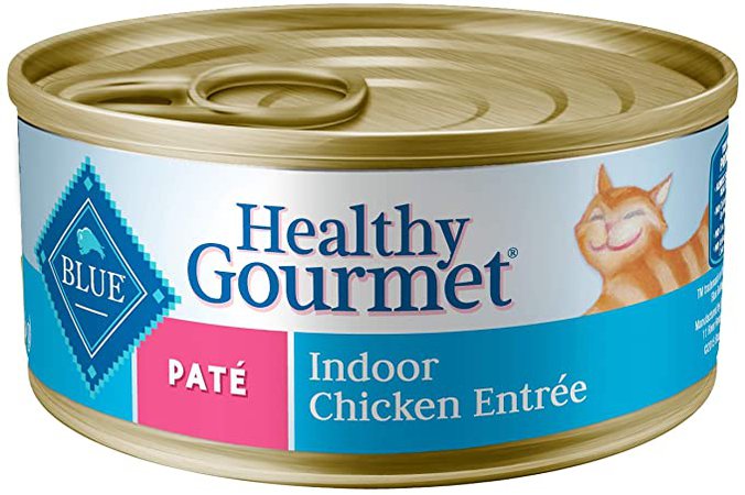 Blue Buffalo Healthy Gourmet Natural Adult Pate Wet Cat Food, Indoor Salmon 5.5-oz cans (Pack of 24): Amazon.ca: Pet Supplies