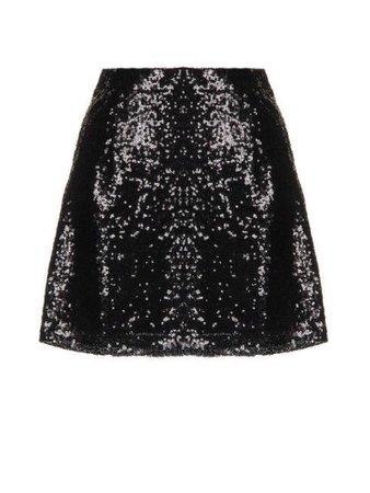 black sequence skirt