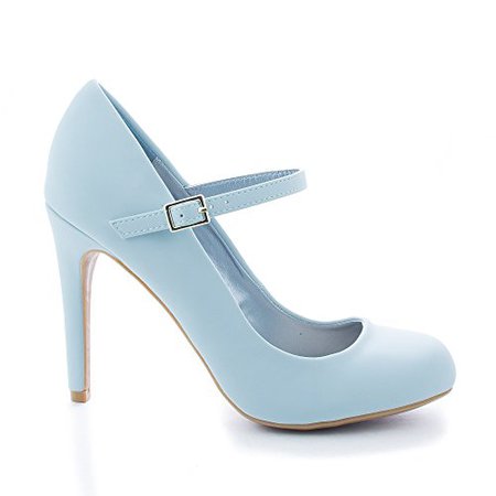 Light Blue Vintage-Style Heels