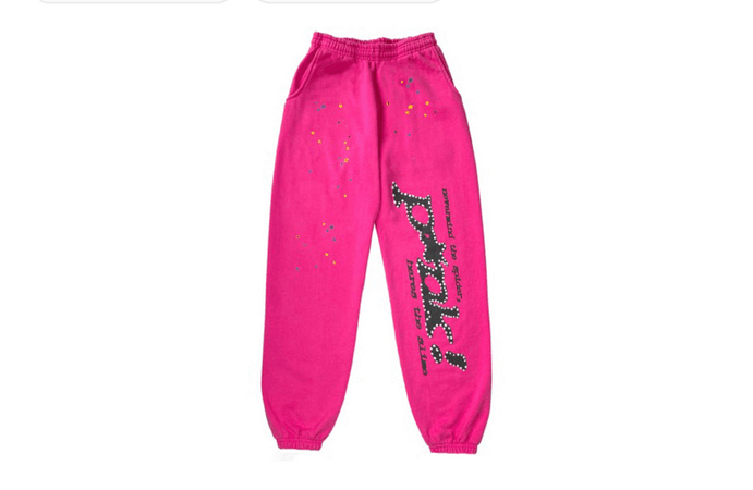 sp5der punk sweatpants pink