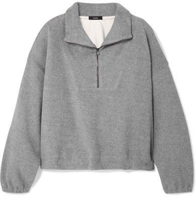 Oversized Cotton-fleece Sweatshirt - Gray