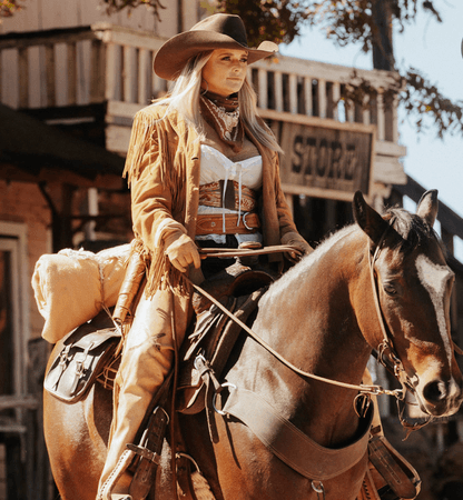 Miranda on a horse