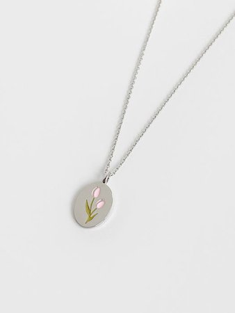 Tulip oval necklace (2colors) | W Concept