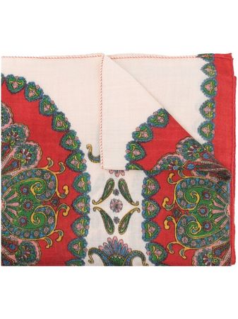 ETRO paisley-print Knitted Scarf - Farfetch