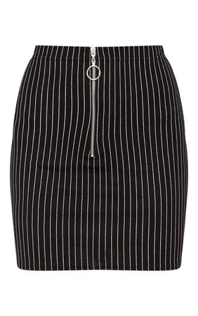 Black Pinstripe Mini Skirt | Skirts | PrettyLittleThing