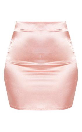 Dusty Rose Satin High Waist Mini Skirt | PrettyLittleThing CA