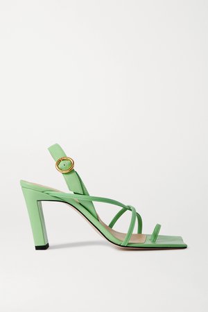 Bright green Elza leather slingback sandals | Wandler | NET-A-PORTER