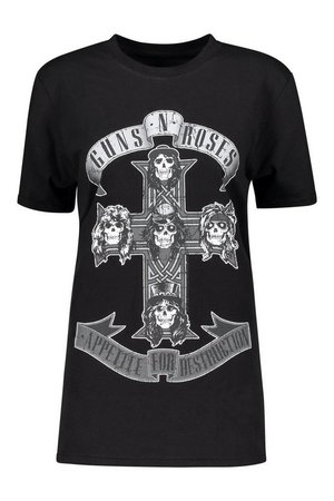 Guns N Roses Oversized Licensed T-Shirt | Boohoo