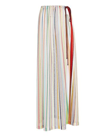 Missoni Mare Metallic Striped Knit Maxi Skirt | INTERMIX®