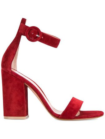 Gianvito Rossi Red Suede Versilia 100 sandals $795 - Buy SS19 Online - Fast Global Delivery, Price