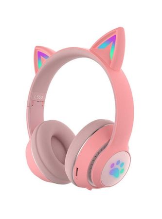 Pink cat headphones