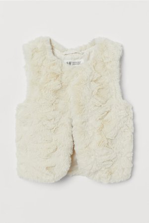 Faux Fur Vest - Natural white - Kids | H&M US