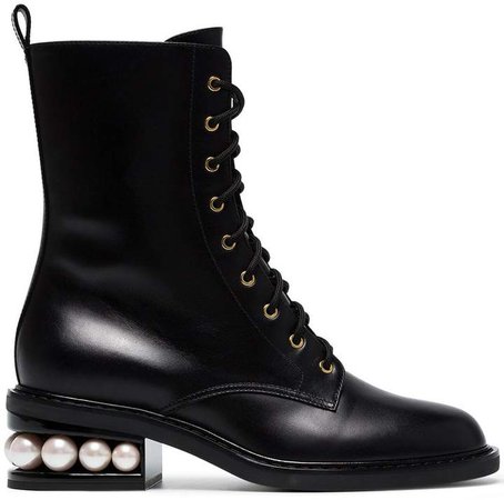 Black Casati Pearl 35 lace up boots