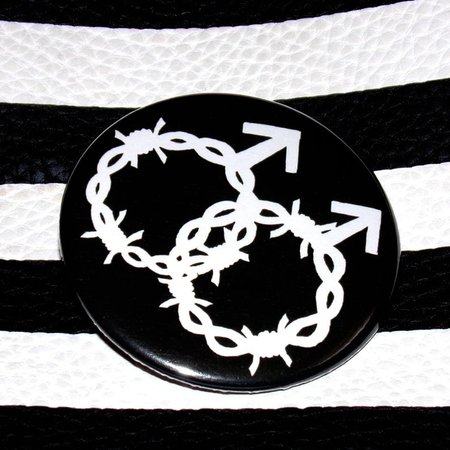 LGBT Barbed Wire button badges | Etsy
