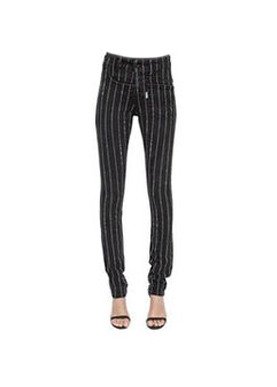 Black and Grey Striped Pants