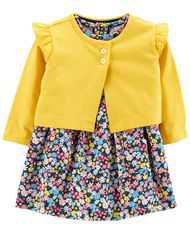 Baby Girl 2-Piece Dress & Cardigan Set | Carters.com