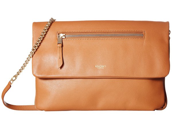 KNOMO London - Mayfair Luxe Elektronista Digital Clutch Bag (Caramel) Clutch Handbags