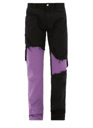 purple black jeans
