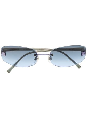 Chanel Pre-Owned 1990-2000s Oval Sunglasses - Farfetch