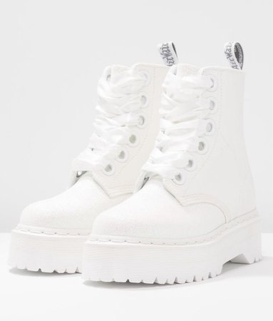 white glitter boots