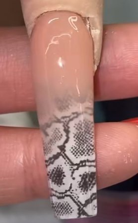 snake print nail
