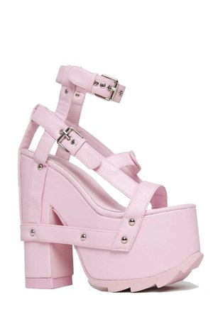 NIGHTCALL Pastel Pink Platform Heels - YRU