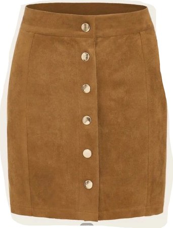 suede skirt brown