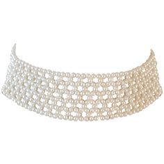 Woven White Pearl Choker With Sterling Silver Clasp