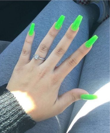 long neon nails