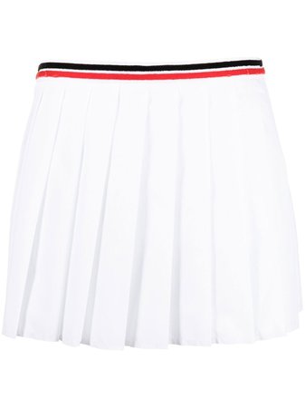 Miu Miu stripe-waist Pleated Mini Skirt - Farfetch