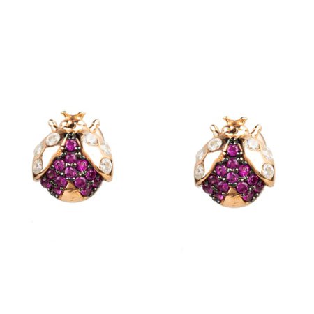 Lady Bug Ladybird Small Stud Earrings Rosegold | LATELITA | Wolf & Badger