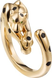 CRB4221600 - Panthère de Cartier ring - Yellow gold, tsavorite garnets, onyx - Cartier