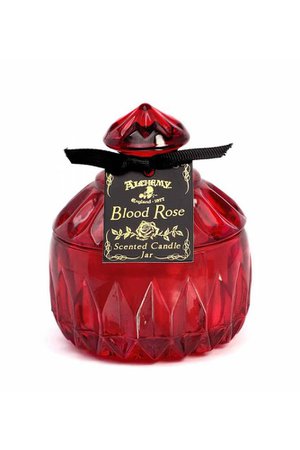 Blood Rose Scented Boudoir Candle Jar (Round) by Alchemy