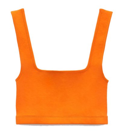 orange Zara crop top