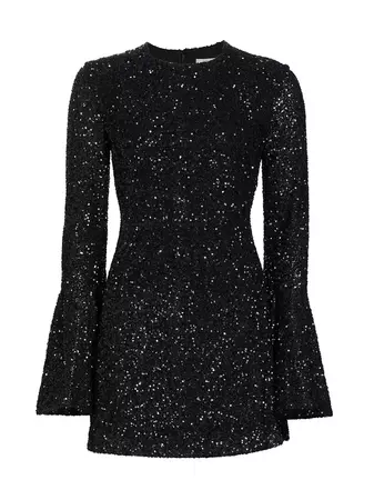 Shop Frame Flared-Sleeves Sequin Minidress | Saks Fifth Avenue