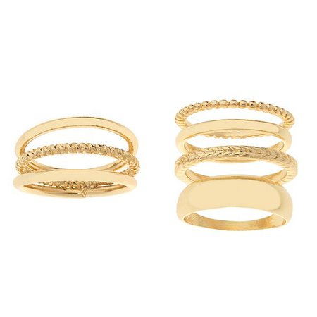Sonoma Goods For Life® Gold Tone 3-Row & Band Ring Set