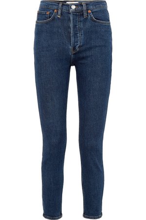 RE/DONE | Originals High-Rise Ankle Crop skinny jeans | NET-A-PORTER.COM