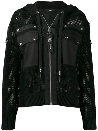 Diesel hooded net jacket $248 - Shop AW19 Online - Fast Delivery, Price