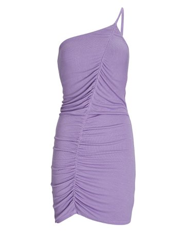Enza Costa One-Shoulder Ruched Mini Dress | INTERMIX®