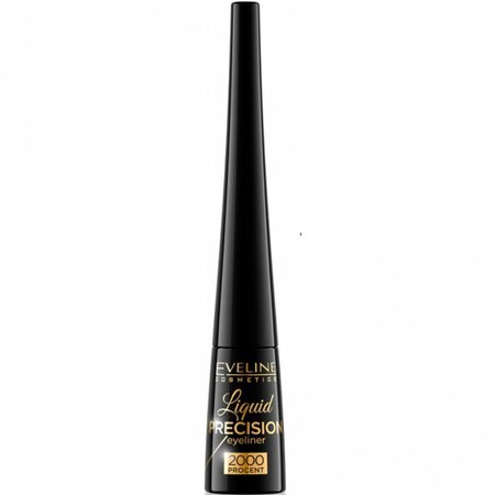 Eveline Cosmetics Liquid Precision Eyeliner 2000 Percent Black 9ml - Makeup - Free Delivery - Justmylook