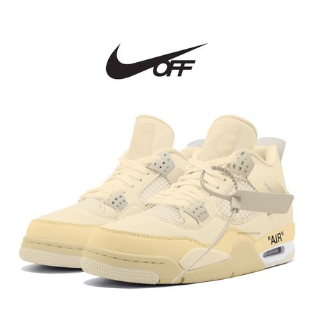Droplist App - Streetwear Info sur Instagram : Nike / OFF-WHITE Air Jordan 4 SAND Coming late Summer 2020 in extended sizing with a Retail $200 MOCKUP ABOVES