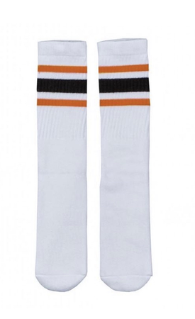 Skatersocks Mid Calf Tube Socks w/ Stripes