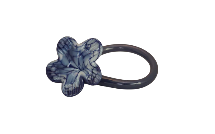 Flowers Napkin Holder - Blue & White