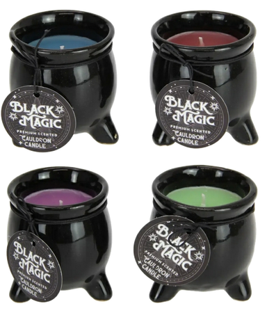Black Magic Cauldron Candles