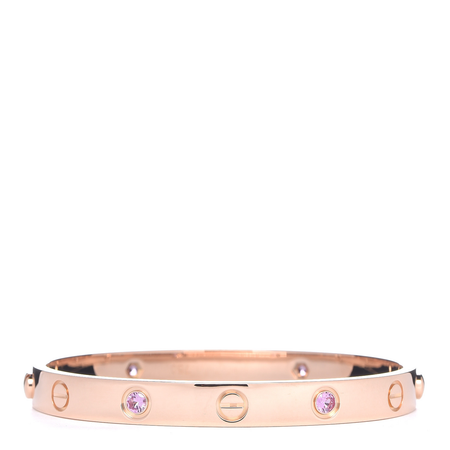 Cartier pink sapphire love bracelet